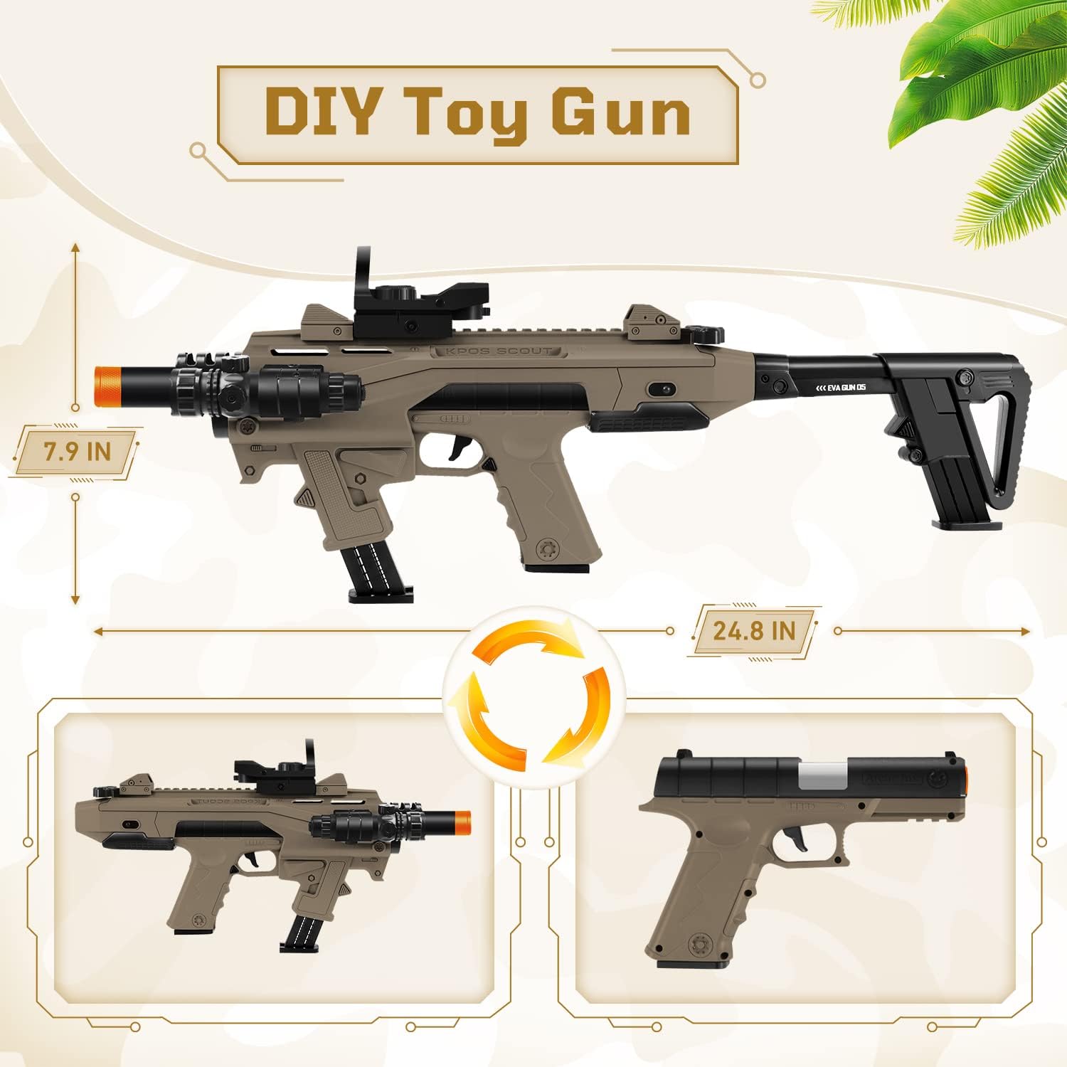 Toys Gun Shell Ejecting Design - 2 Modes