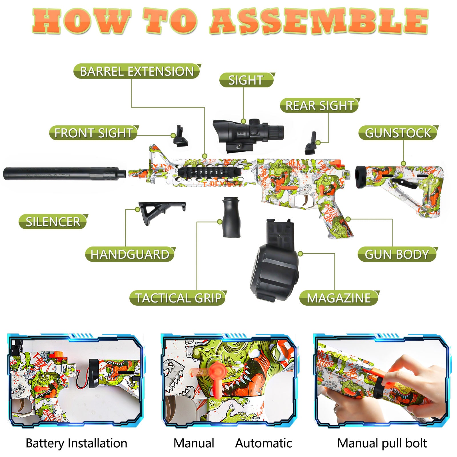 SOFITEN Gel Blasters M416 - Rich Accessories