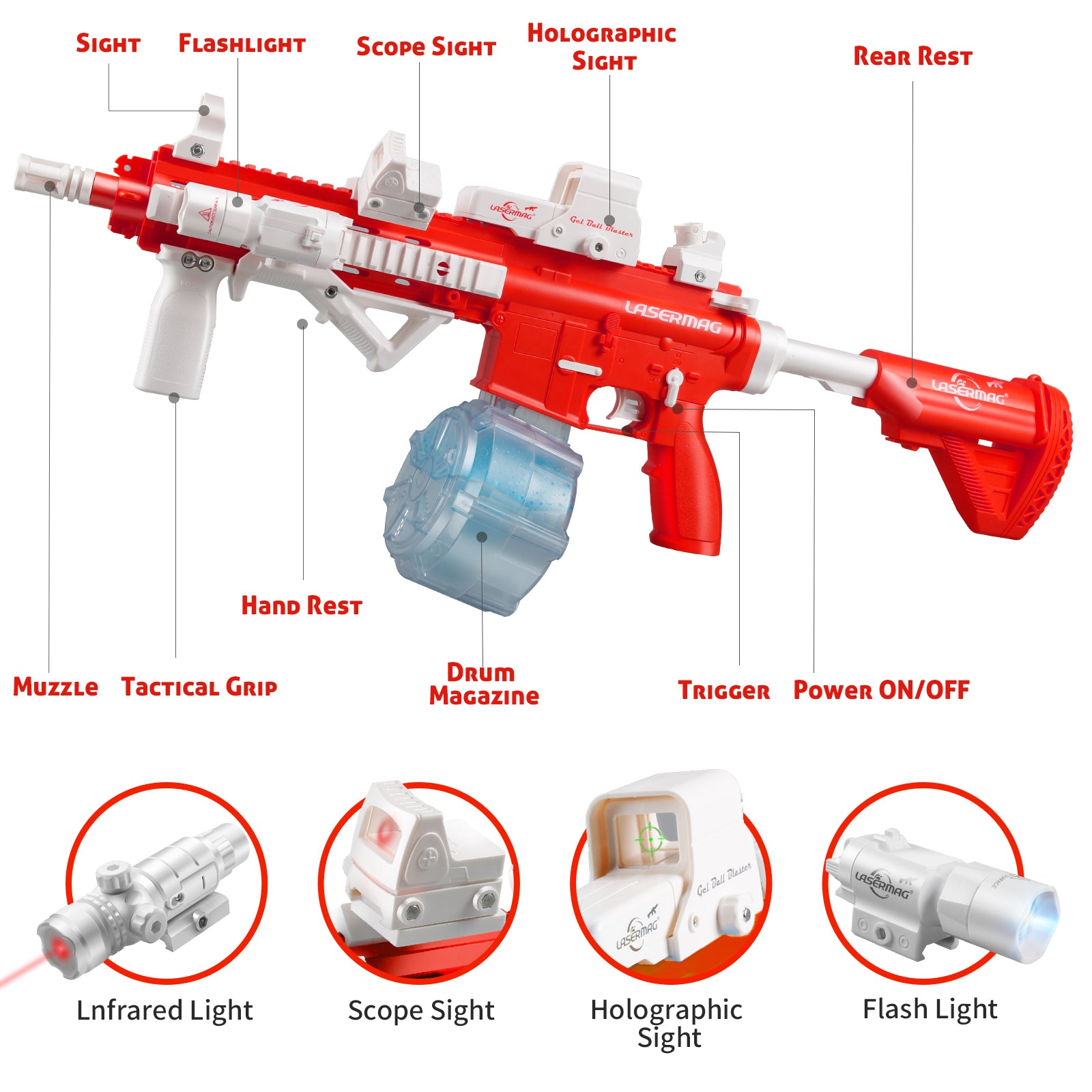 Gel Ball Blaster M416 - 40,000 Free Gel Balls