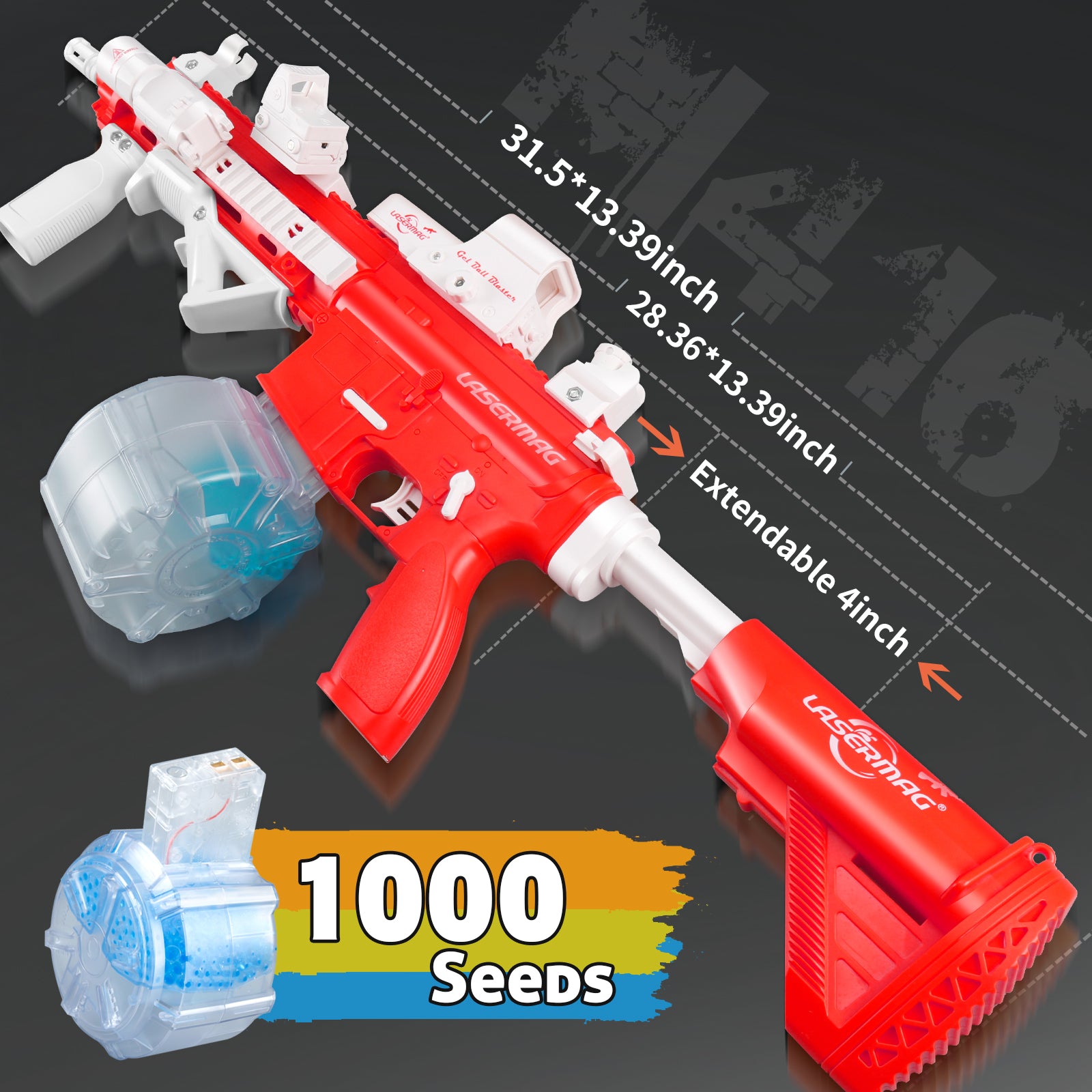 Gel Ball Blaster M416 - 40,000 Free Gel Balls